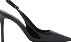 Patent heeled shoes