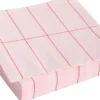 Pattern Napkins-Set of 20 Lunch-Light pink and red grid