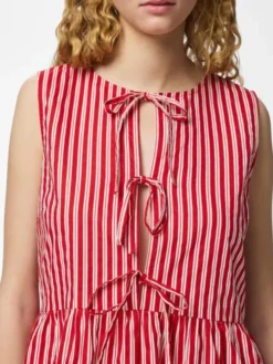 PCJOLLY SL TIE SHORT DRESS WVN NOOS