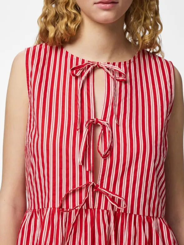 PCJOLLY SL TIE SHORT DRESS WVN NOOS
