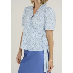 Peony wrap blouse