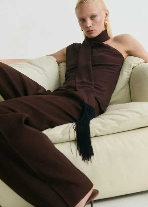 Pleat detail trousers