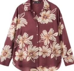 Printed lyocell shirt