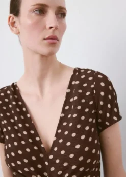 Printed midi-dress