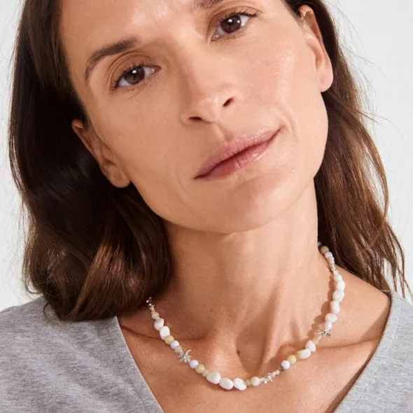 PRISM necklace white/silver-plated