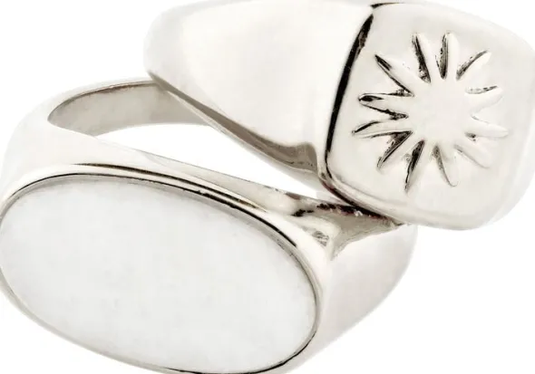 PRISM rings 2-in-1 set, silver-plated