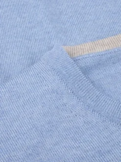 Pullover Knitted Crew Neck With Patch Merino Wool