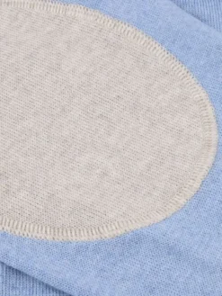Pullover Knitted Crew Neck With Patch Merino Wool