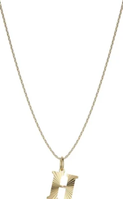 Reflection Letters, gold-plated sterling silver-H