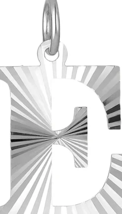Reflection Letters, gold-plated sterling silver-E