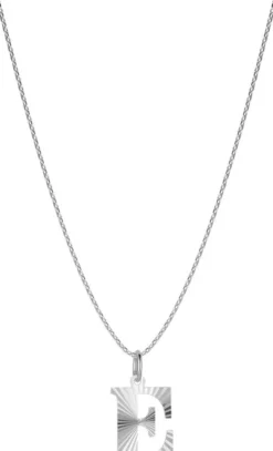 Reflection Letters, gold-plated sterling silver-E