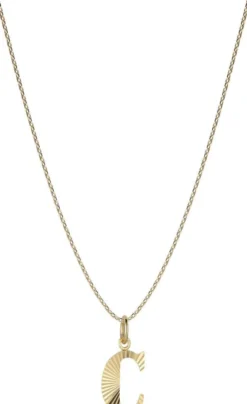 Reflection Letters, gold-plated sterling silver-C