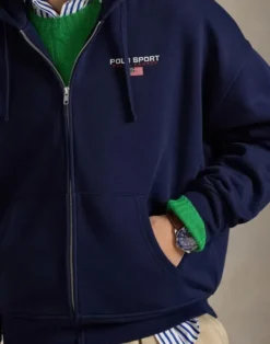 Relaxed Fit Polo Sport Fleece Hoodie