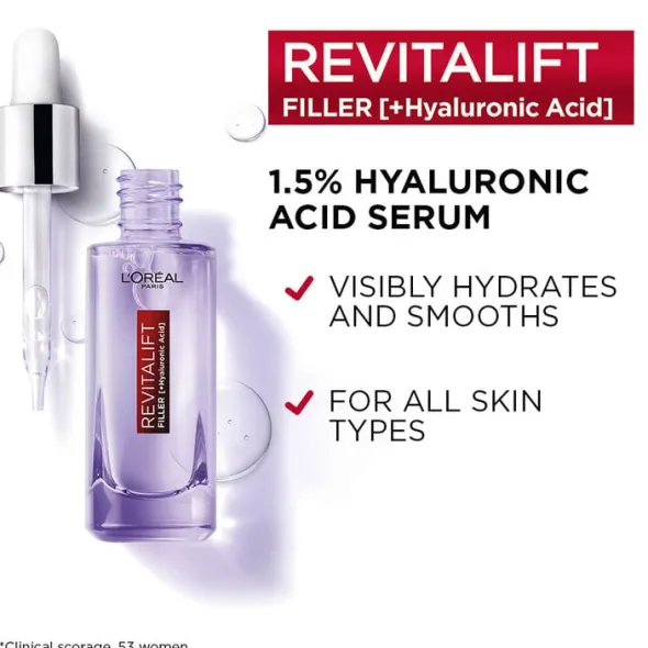 Revitalift Filler 2. 5% Hyaluronic Acid+Caffeine Eye Serum 20ml