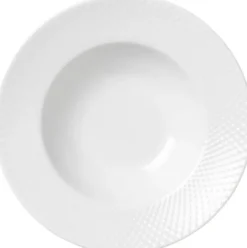 Rhombe Pastatallerken Ø24,5 cm hvid porcelæn