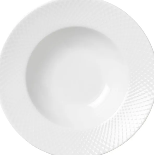 Rhombe Pastatallerken Ø24,5 cm hvid porcelæn