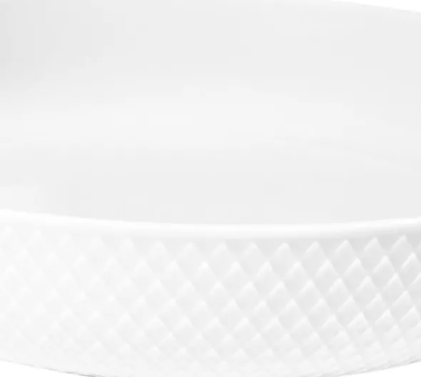 Rhombe Serveringsskål Ø28 cm hvid
