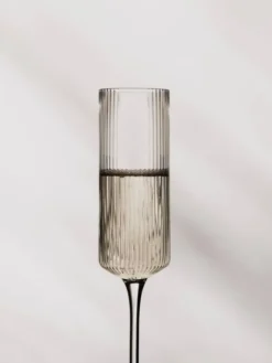 Ripple Champagne Flutes - Set of 2 - Clear