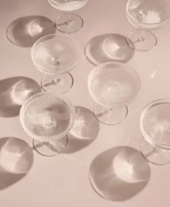 Ripple Champagne Saucers - Set of 2 - Clear