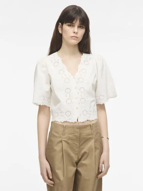 ROUAMORY 2/4 V-NECK TOP