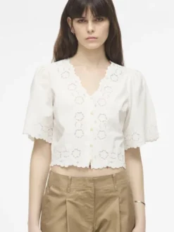 ROUAMORY 2/4 V-NECK TOP