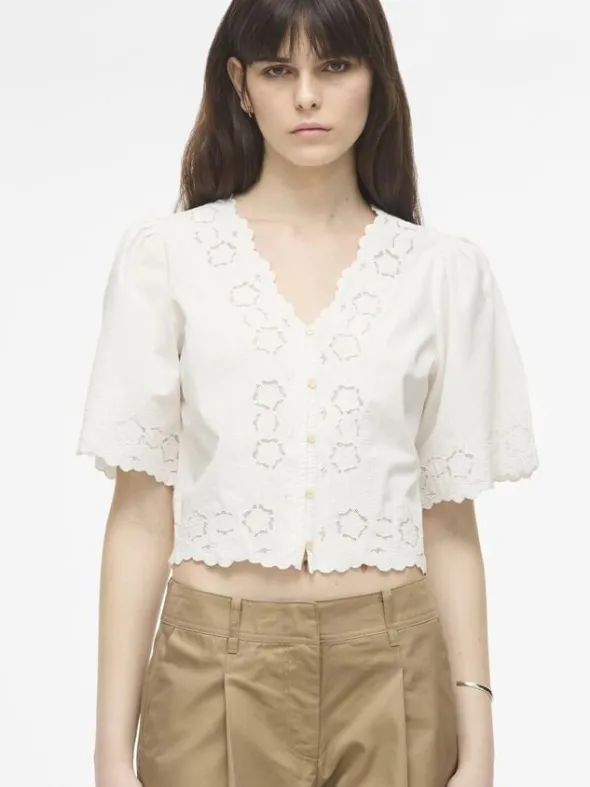 ROUAMORY 2/4 V-NECK TOP