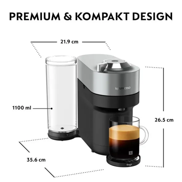 Sage SNV 125 TTN Nespresso Vertuo Pop+ Deluxe Capsule machine