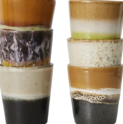 70s ceramics coffee mugs soil set of 6