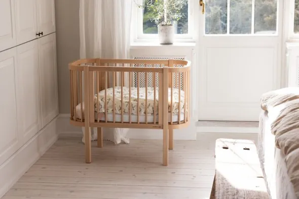 Sebra Bedside Crib, Wooden Edition
