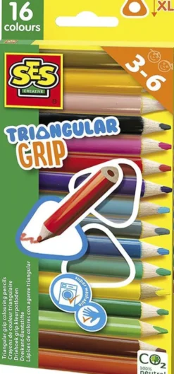 SES Creative - Farveblyanter - trekantede 16 stk