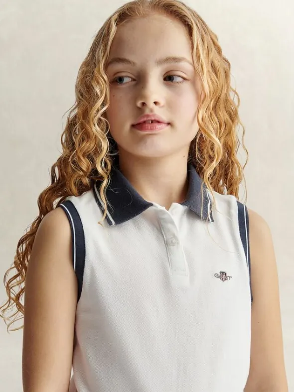 Shield Sleeveless Polo Top