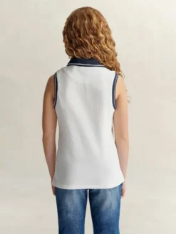 Shield Sleeveless Polo Top