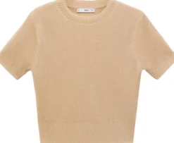 Short-sleeved crop sweater