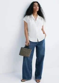 Short-sleeved lyocell shirt