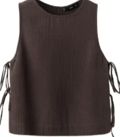 Side-tie batiste top