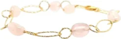 Sigga Rose Quartz Bracelet - Gold