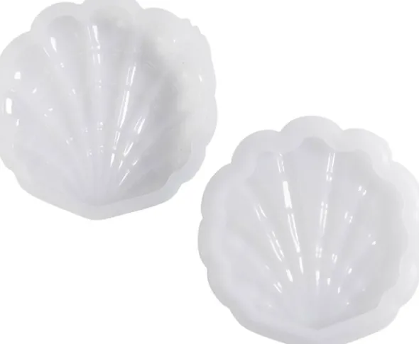 Silikoneform, Musling, H: 3 cm, L: 13,2 cm, B: 13,3 cm.