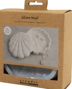 Silikoneform, Musling, H: 3 cm, L: 13,2 cm, B: 13,3 cm.
