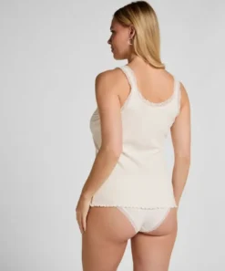 Singlet Rib Jersey Lace