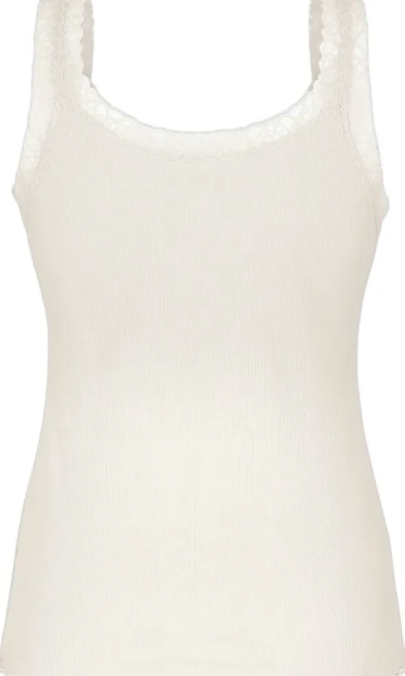 Singlet Rib Jersey Lace