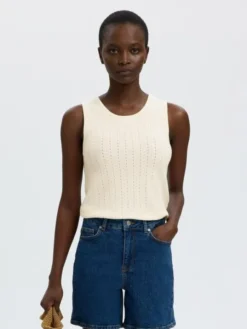 SLFHELLE POINTEL SL KNIT TOP