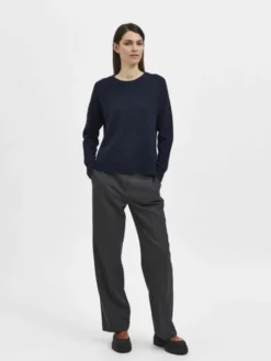 SLFLULU LS ALPACA BLEND KNIT O-NECK B NOOS