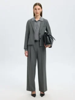 SLFTHEA LS KNIT MERINO COLLAR NECK