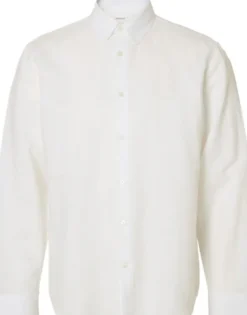SLHREGCLAY LINENBLEND LS SHIRT CLA