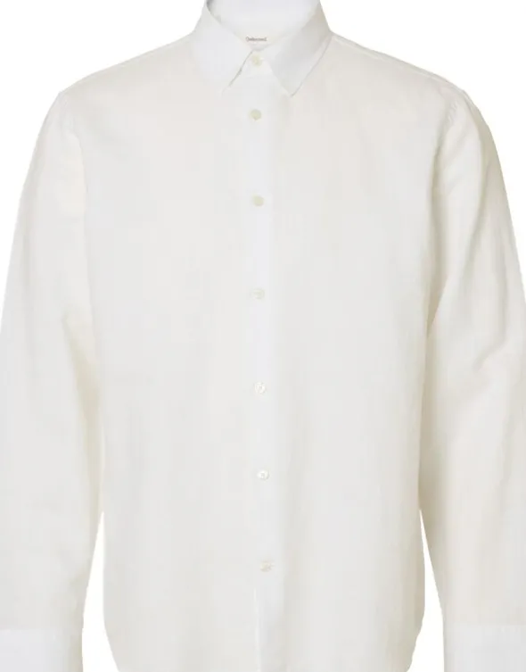 SLHREGCLAY LINENBLEND LS SHIRT CLA