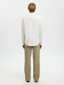 SLHREGCLAY LINENBLEND LS SHIRT CLA