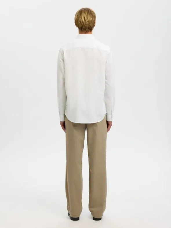 SLHREGCLAY LINENBLEND LS SHIRT CLA