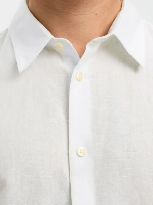 SLHREGCLAY LINENBLEND LS SHIRT CLA