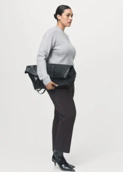 Slim cropped pinstripe trousers