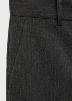 Slim cropped pinstripe trousers